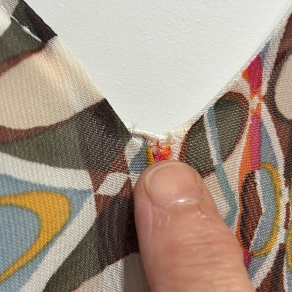 Romeo and Juliet Couture Geo Pattern hi-low dress side M - Picture 15 of 15